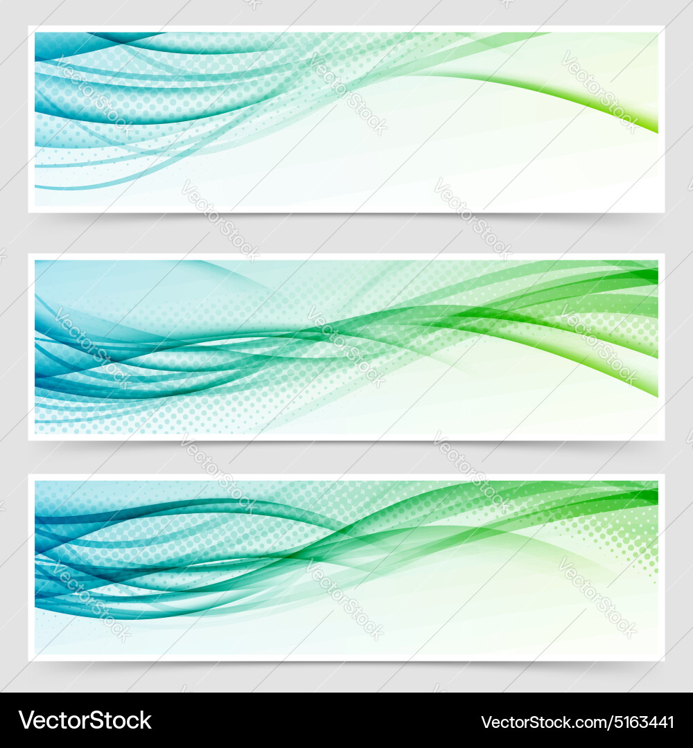 Dynamic Liquid Wave Header Set vector image