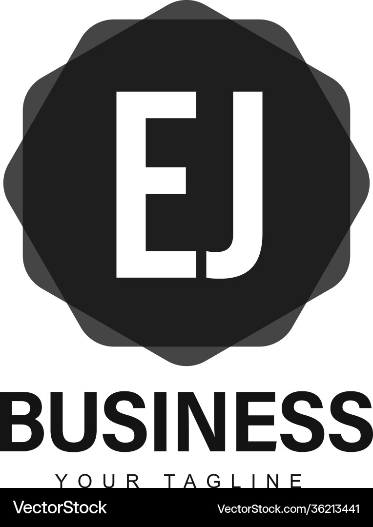 Ej initial a logo design with abstract style Vector Image