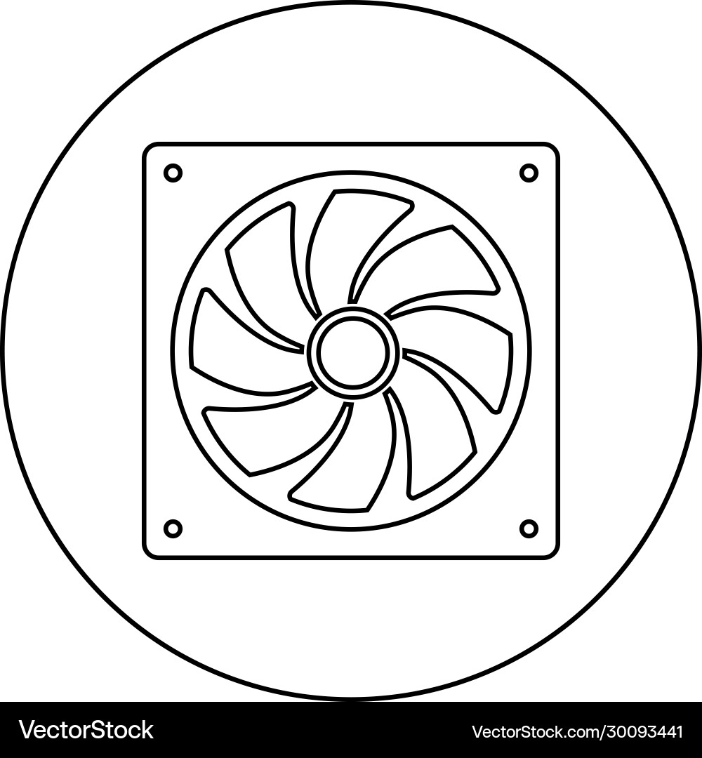 Fan for computer processor cooler cpu cooling Fan for computer processor cooler cpu cooling Vector Image