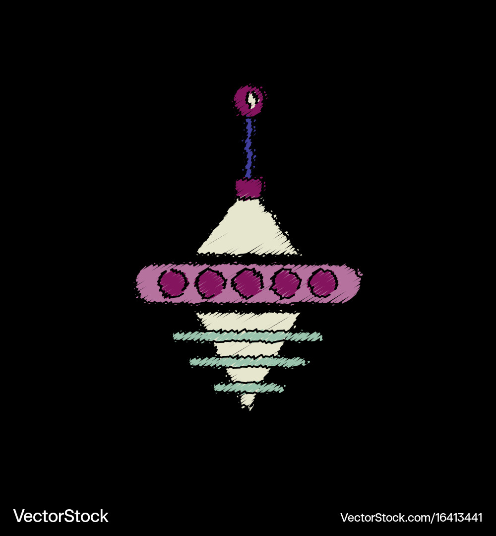 Flat shading style icon rotating whirligig vector image