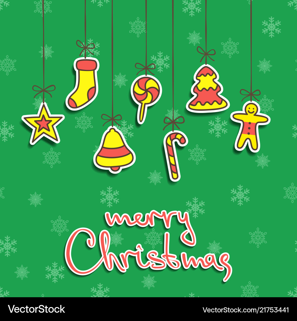 Merry christmas greeting card design template Merry christmas greeting card design template vector image
