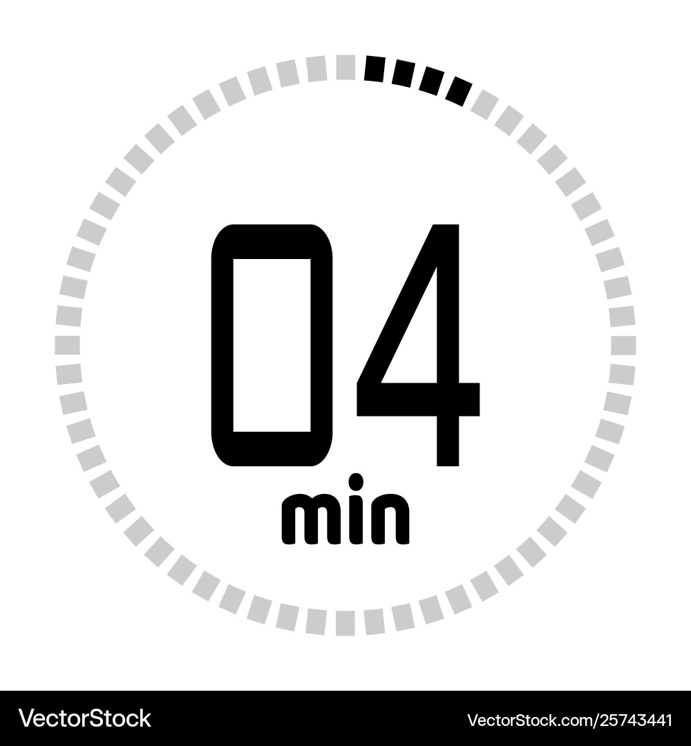 Minutes countdown timer vector image