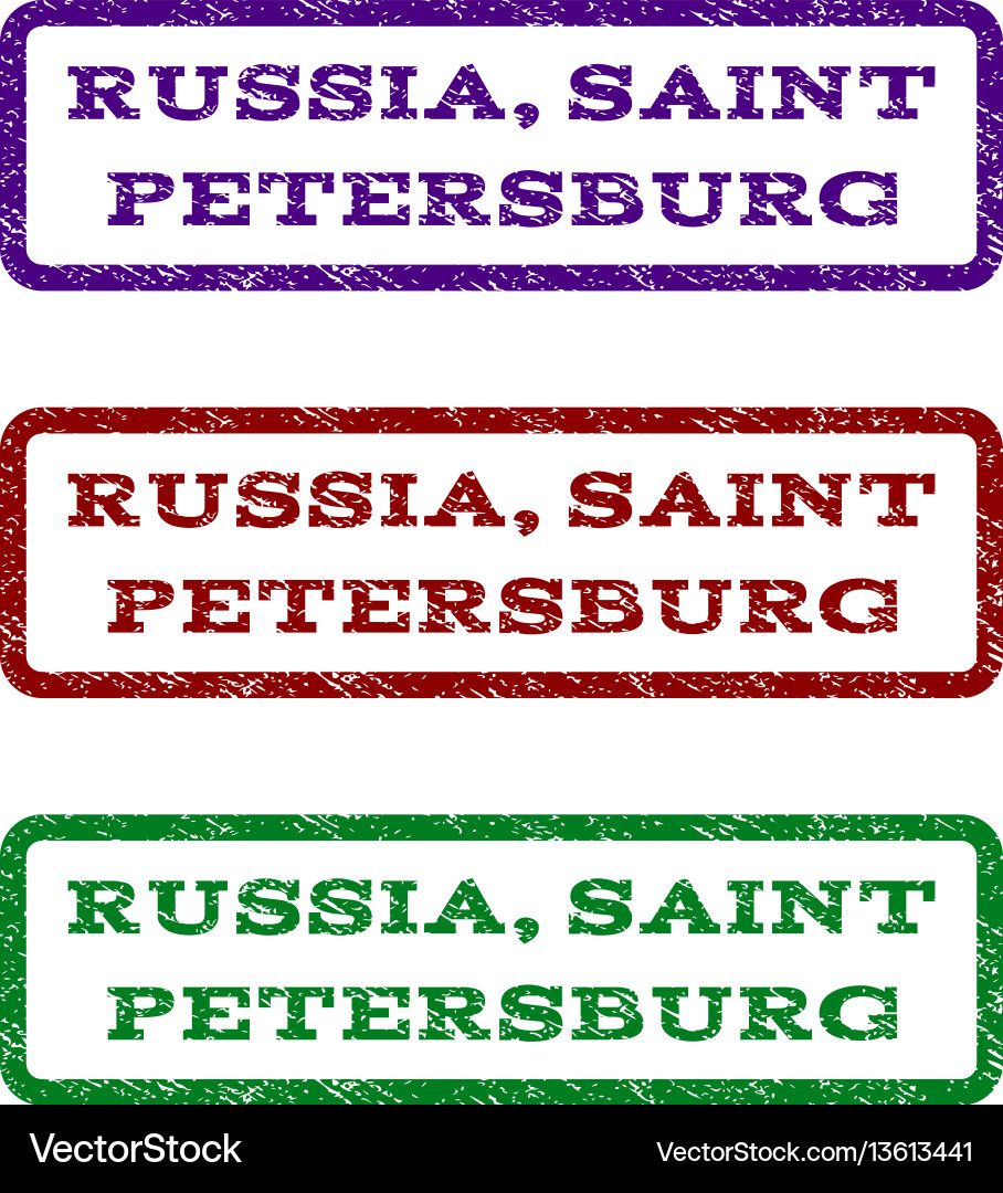 Russia saint petersburg watermark stamp Russia saint petersburg watermark stamp vector image