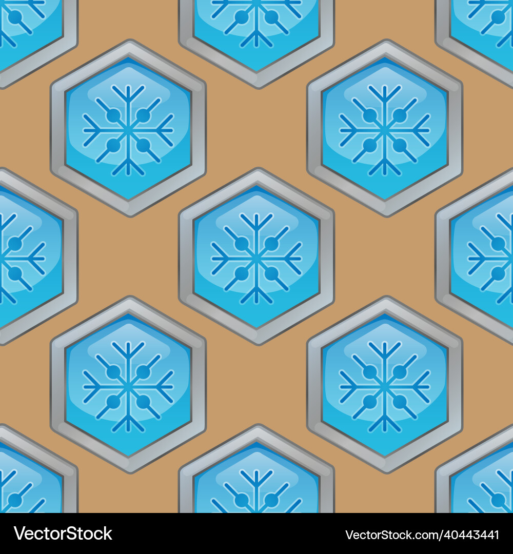 Seamless pattern of snowflake icon Seamless pattern of snowflake icon vector image