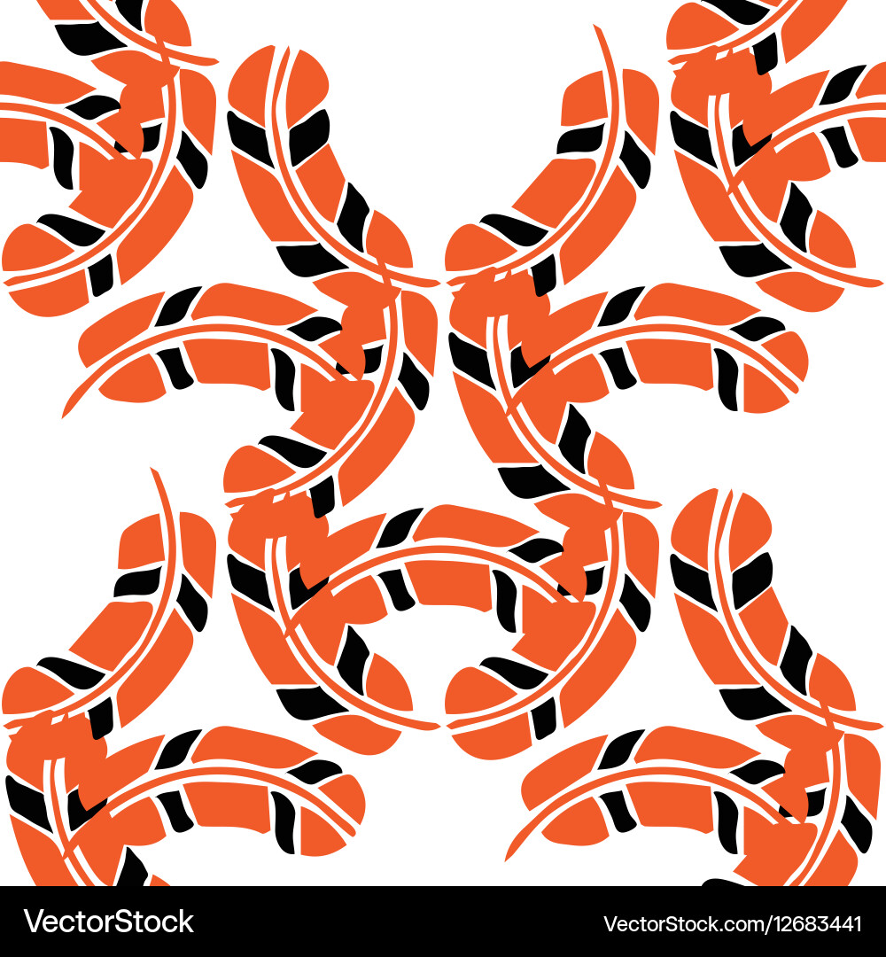 Seamless pattern with bright feathers Vector Image