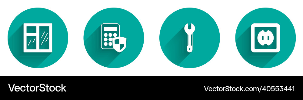 Set window in room security keypad access panel Set window in room security keypad access panel vector image