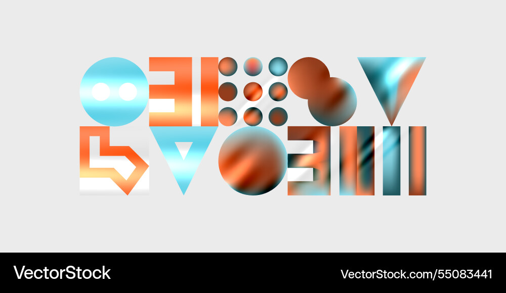 Triangles circles squares rectangles design vector image
