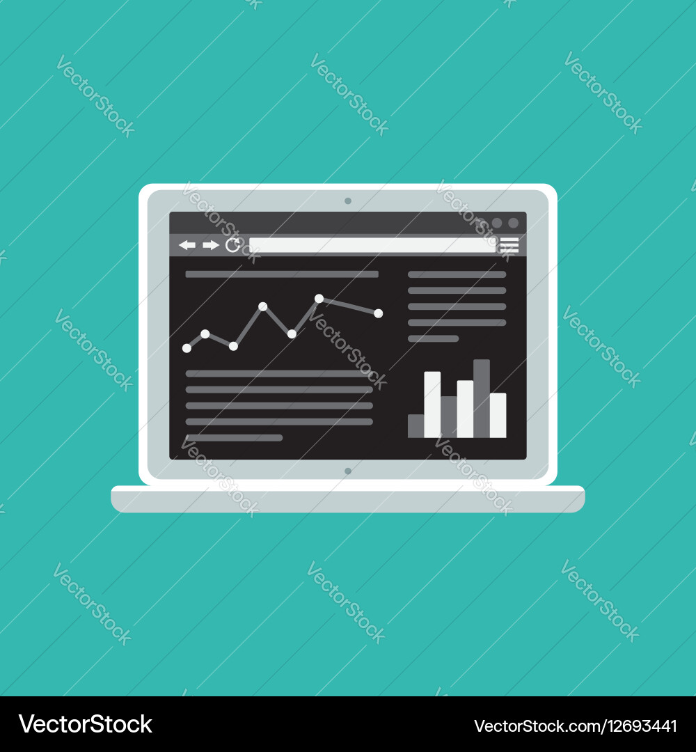 Web template of computer site or article form Vector Image