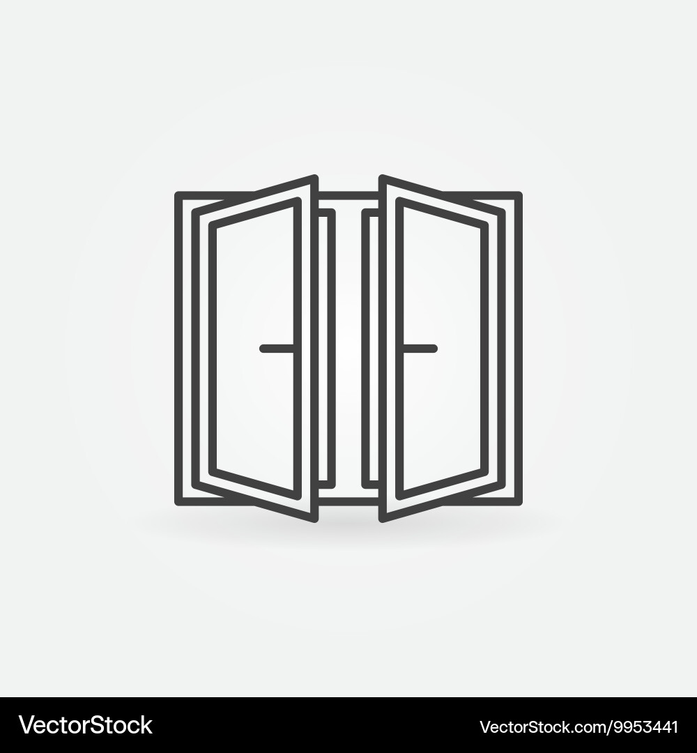 Wide open window icon Vector Image