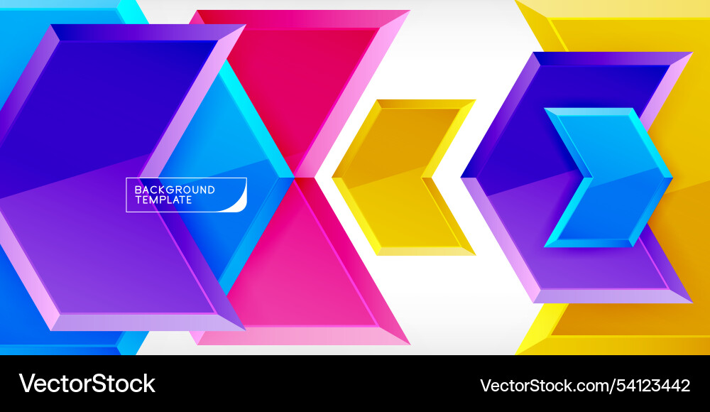3d arrow techno design template Royalty Free Vector Image