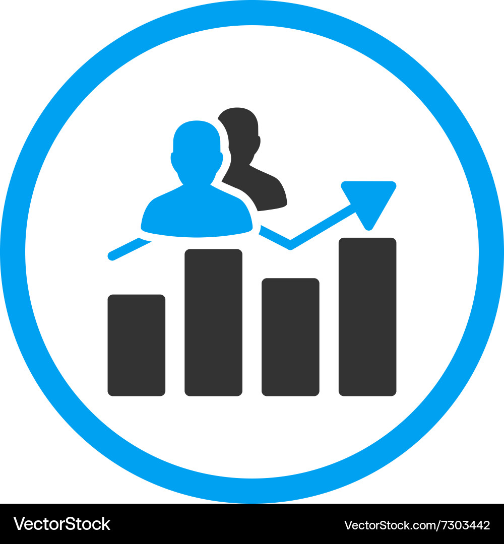 Audience Graph Icon - Data Visualization Vector Image