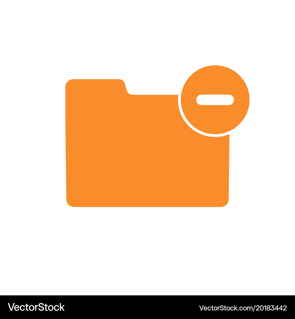 Close delete document folder minus remove icon vector image