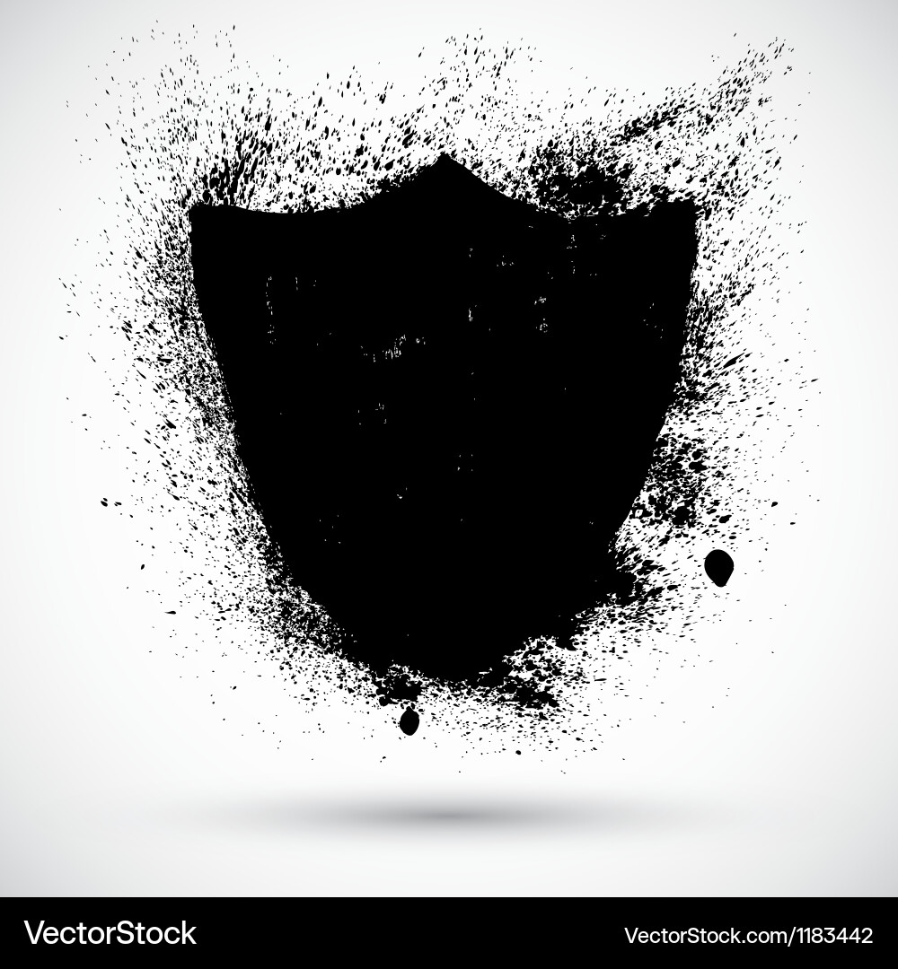 Grunge shield Royalty Free Vector Image - VectorStock