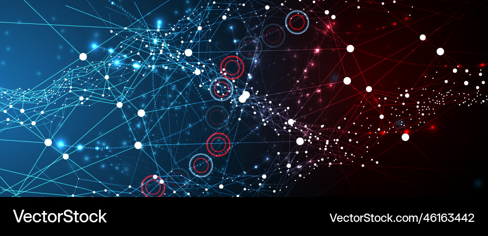 Neural network concept connected cells with links Neural network concept connected cells with links vector image