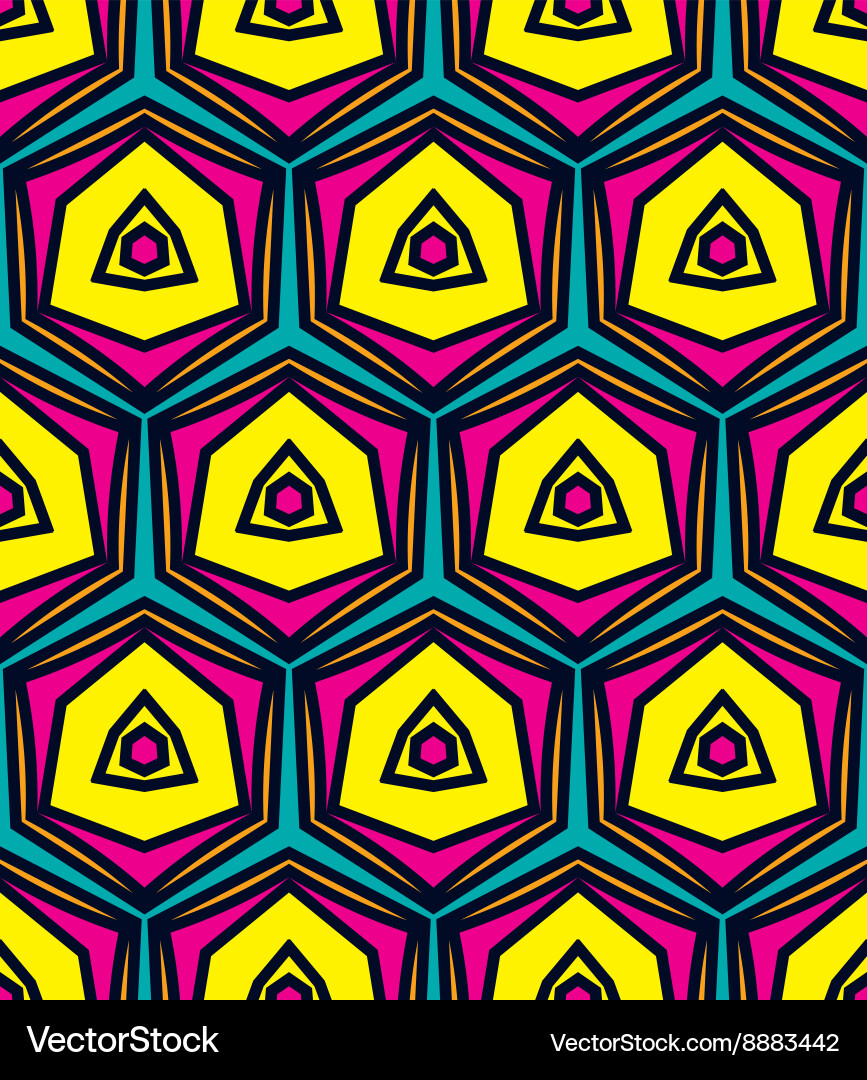 Seamless vintage abstract pattern with triangles vector image