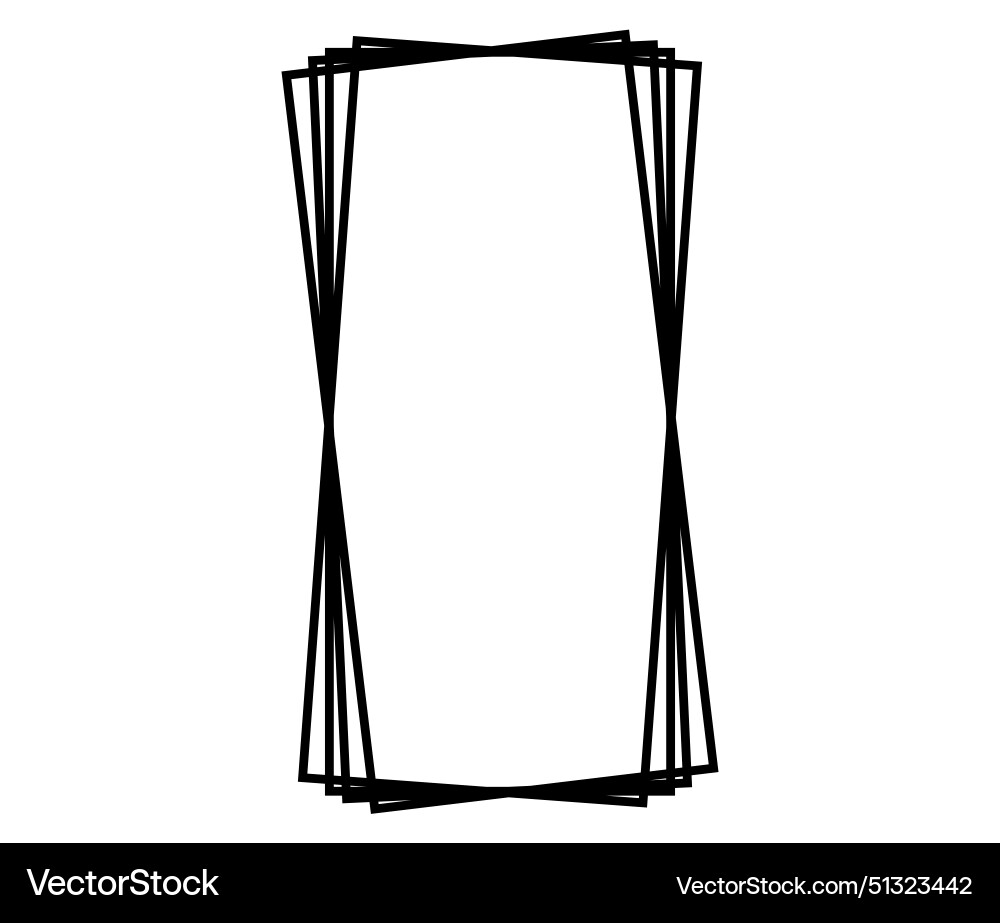 Square frame geometric abstract element Square frame geometric abstract element vector image