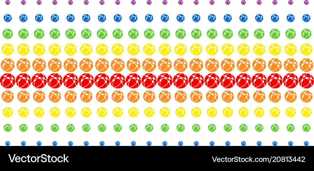 Web browser shape halftone spectral pattern Vector Image
