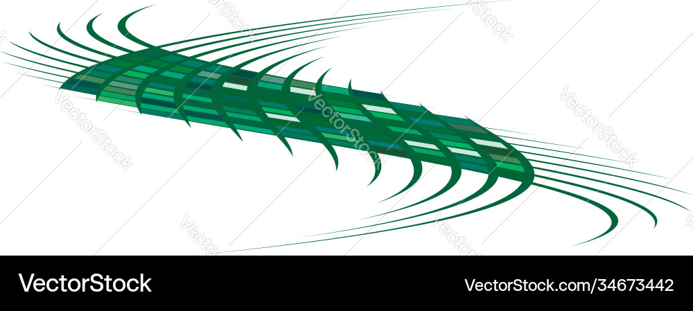 Wide rectangular format wavy waving zig-zag Vector Image