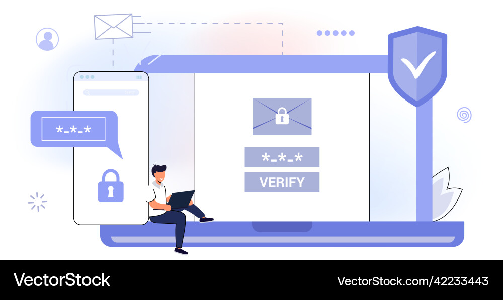 2fa two factor authentication password secure 2fa two factor authentication password secure vector image