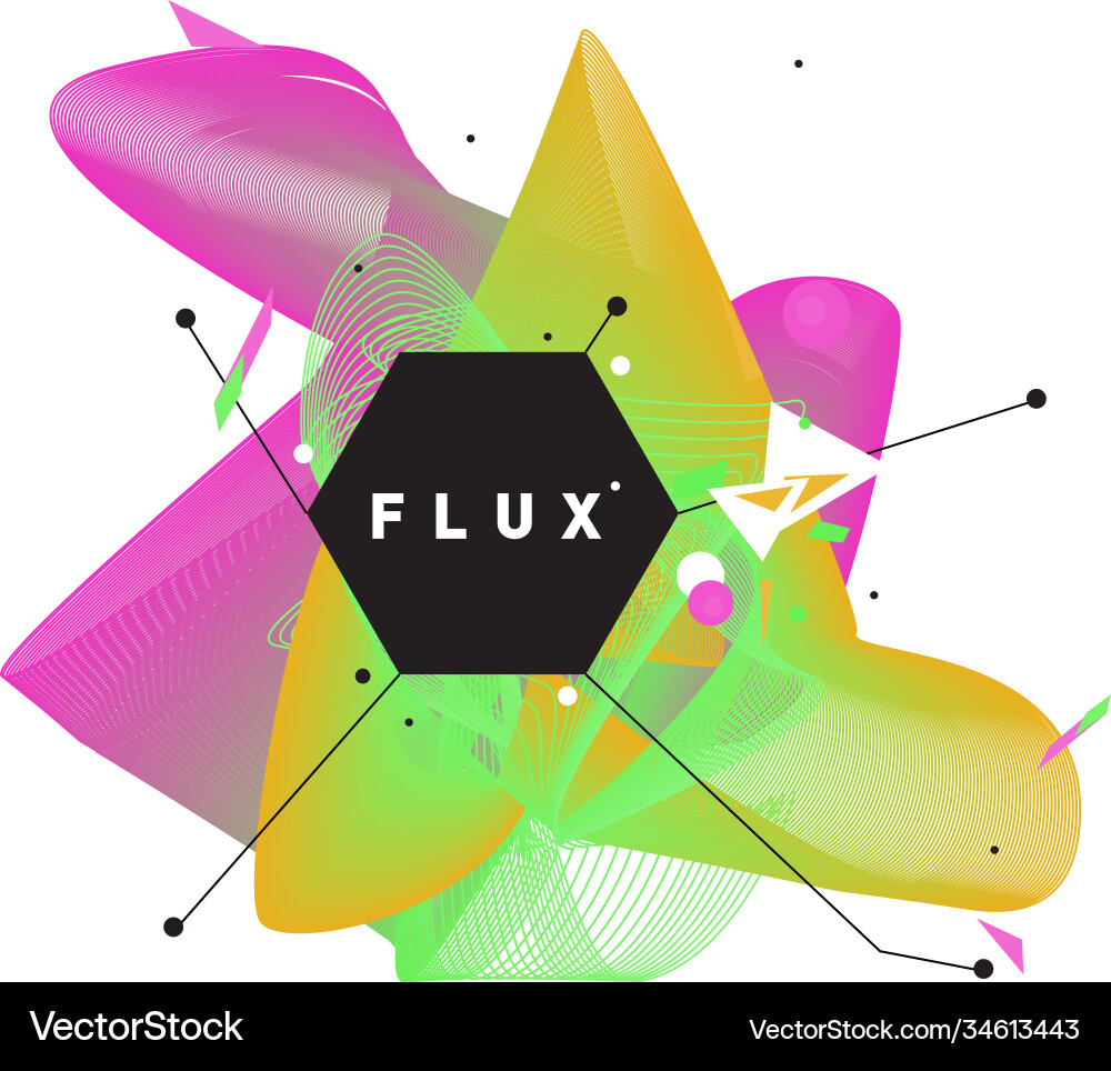 3d colorful wave background dynamic flux effect 3d colorful wave background dynamic flux effect Vector Image