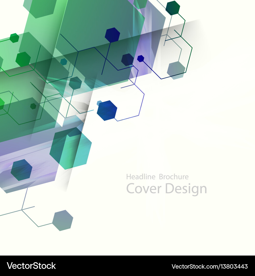 Abstract Hexagon Technology Background vector image