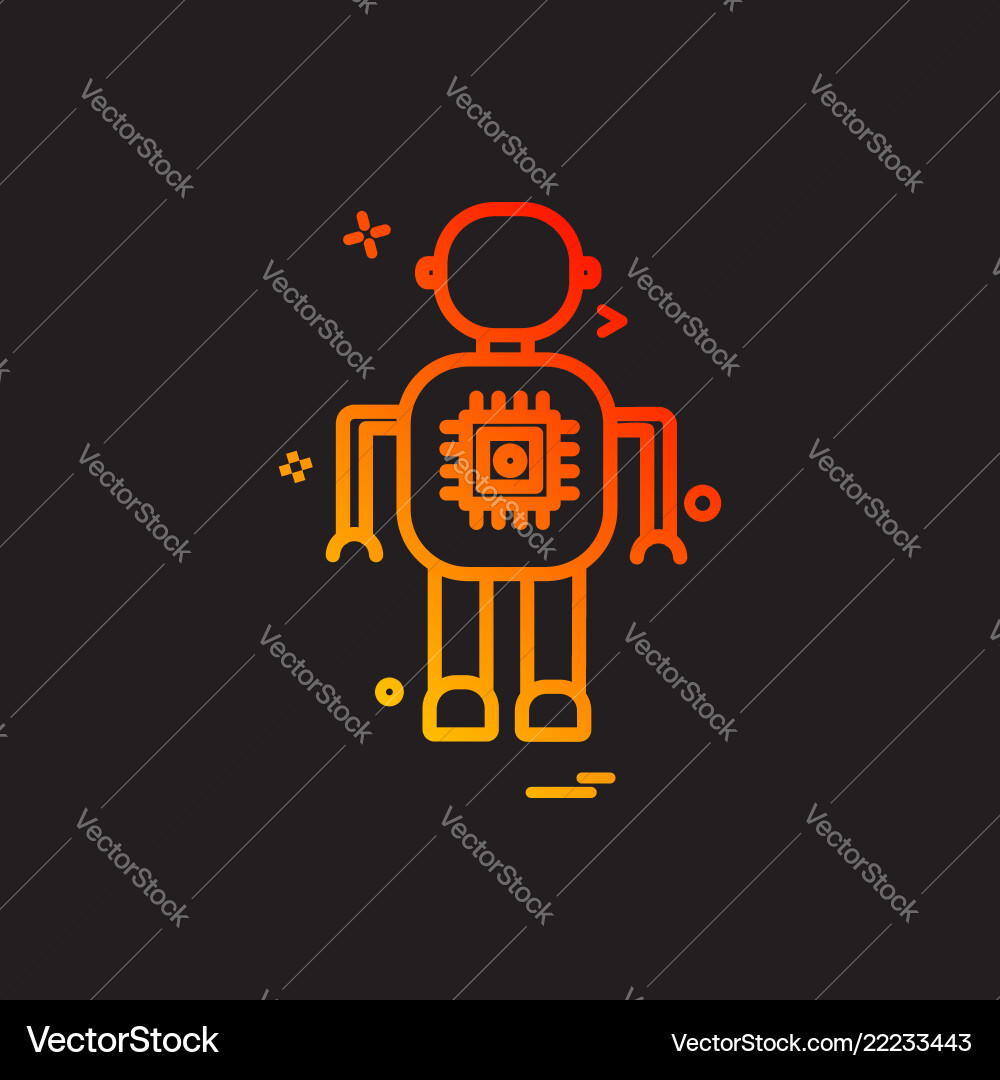 Artificial intelligence robot icon design Artificial intelligence robot icon design Vector Image