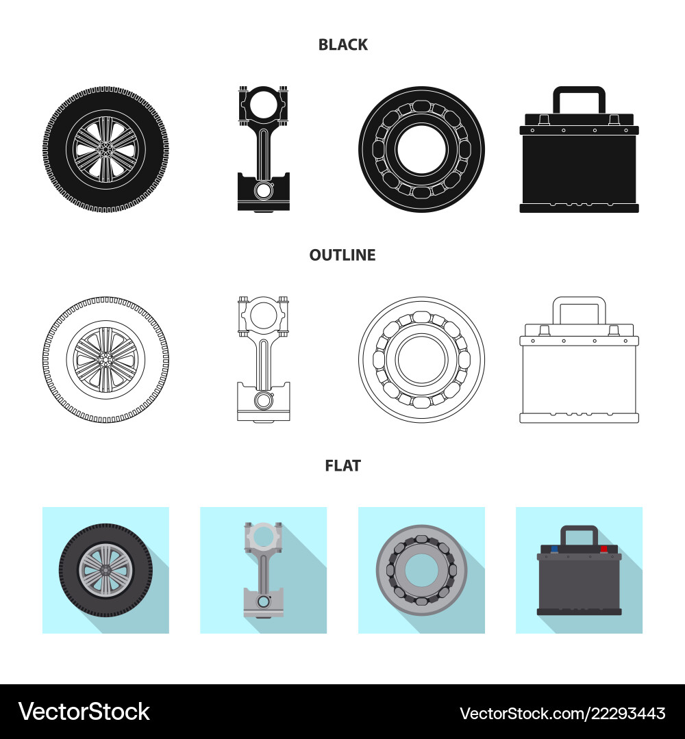 Auto and part logo set Auto and part logo set vector image