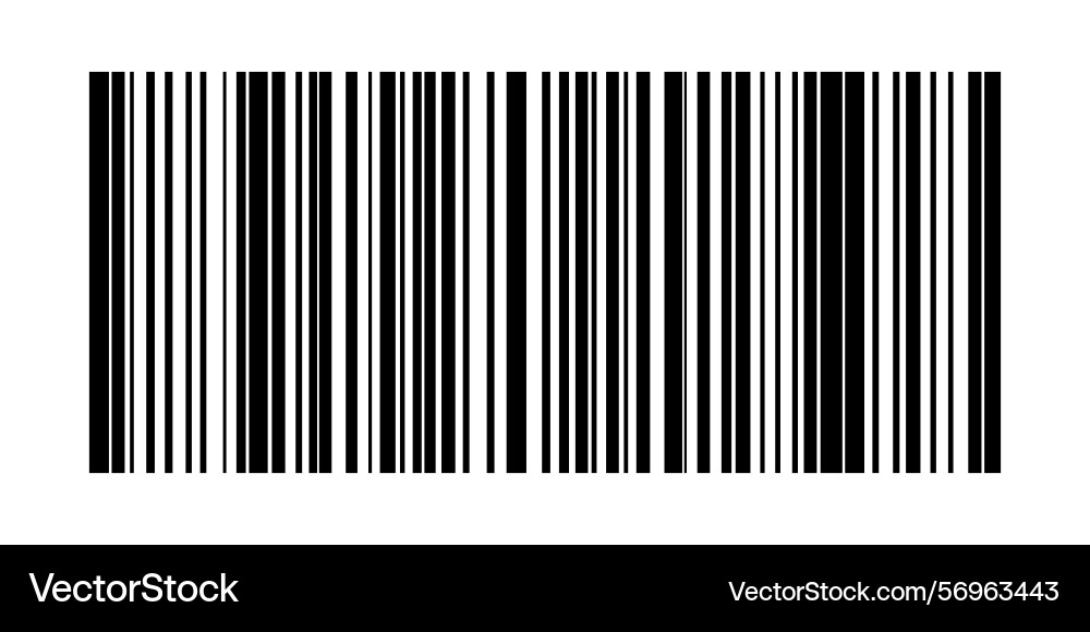 Barcode isolated on color background code stripes vector image