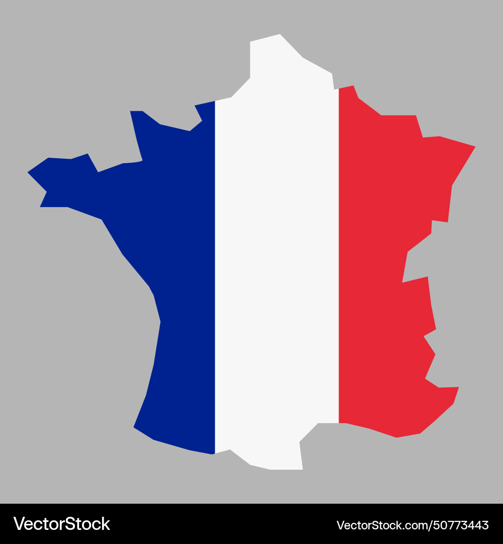 Black france map flag on white background Black france map flag on white background vector image