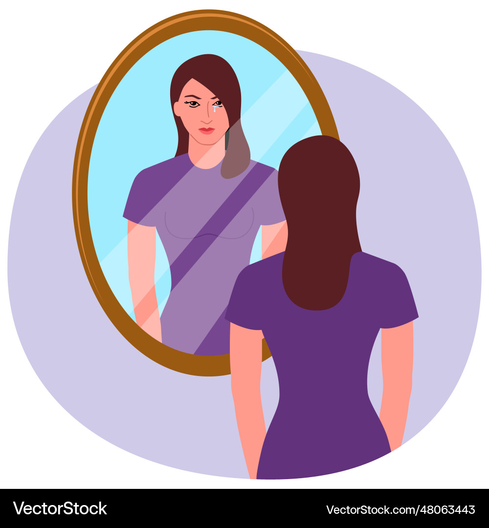 Clip art of a sad young woman looking Clip art of a sad young woman looking vector image