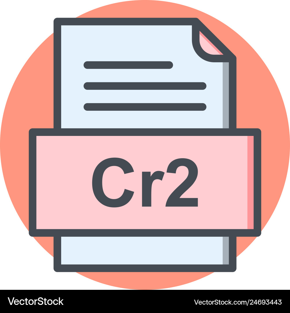 Cr2 file document icon Vector Image