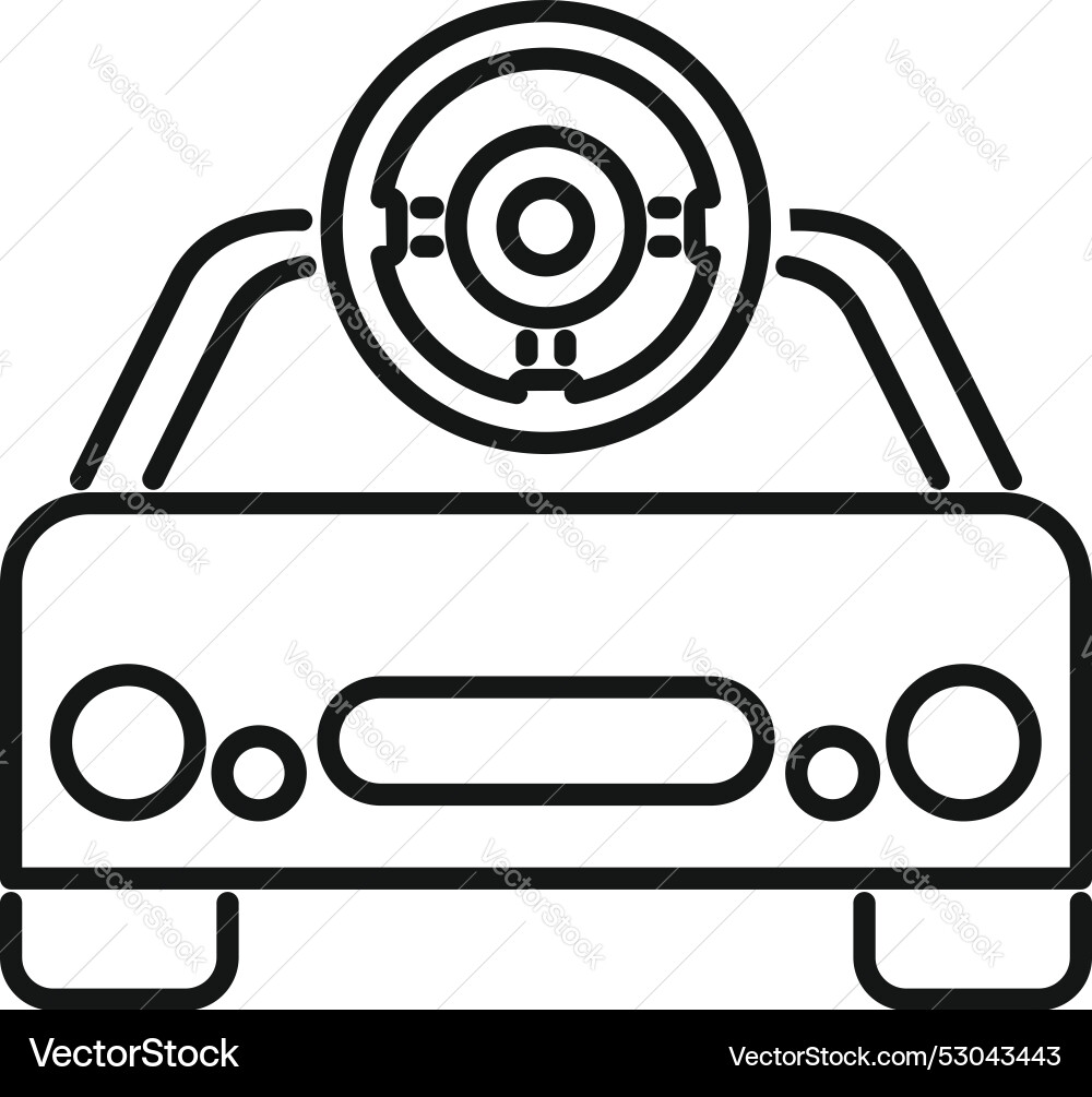 Driver view from inside car with steering wheel Vector Image