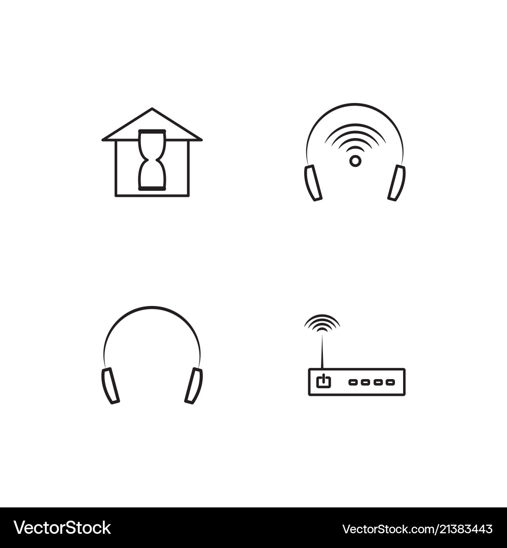 Electrical devices linear icons set simple vector image