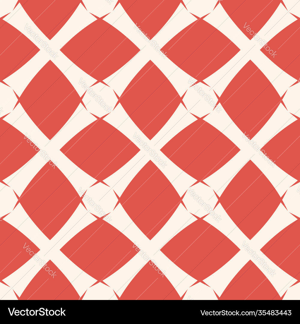 Geometric grid abstract red and white background Vector Image