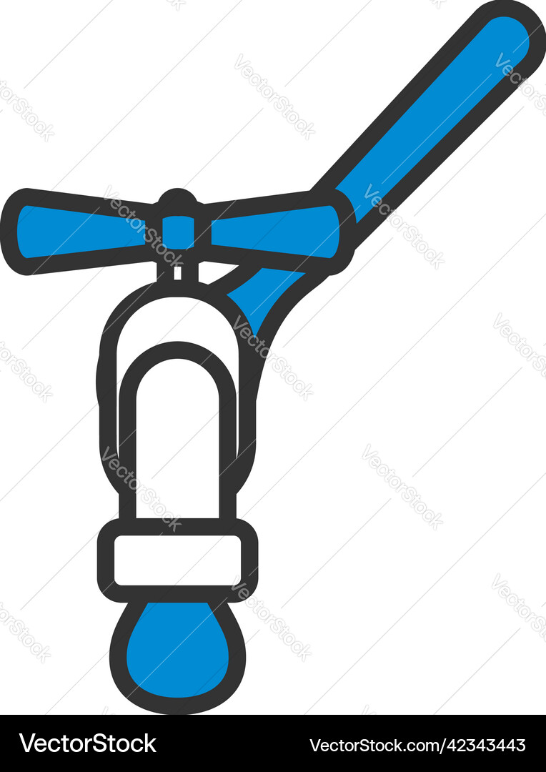 Icon of wrench and faucet vector image