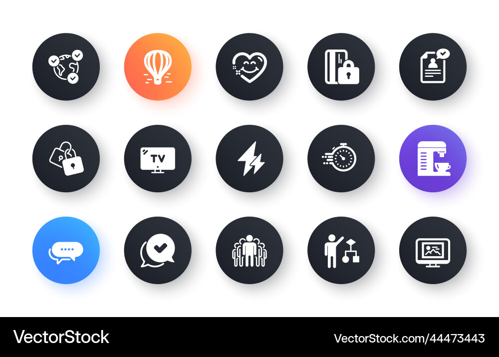 Minimal set of electricity approved and algorithm Minimal set of electricity approved and algorithm vector image