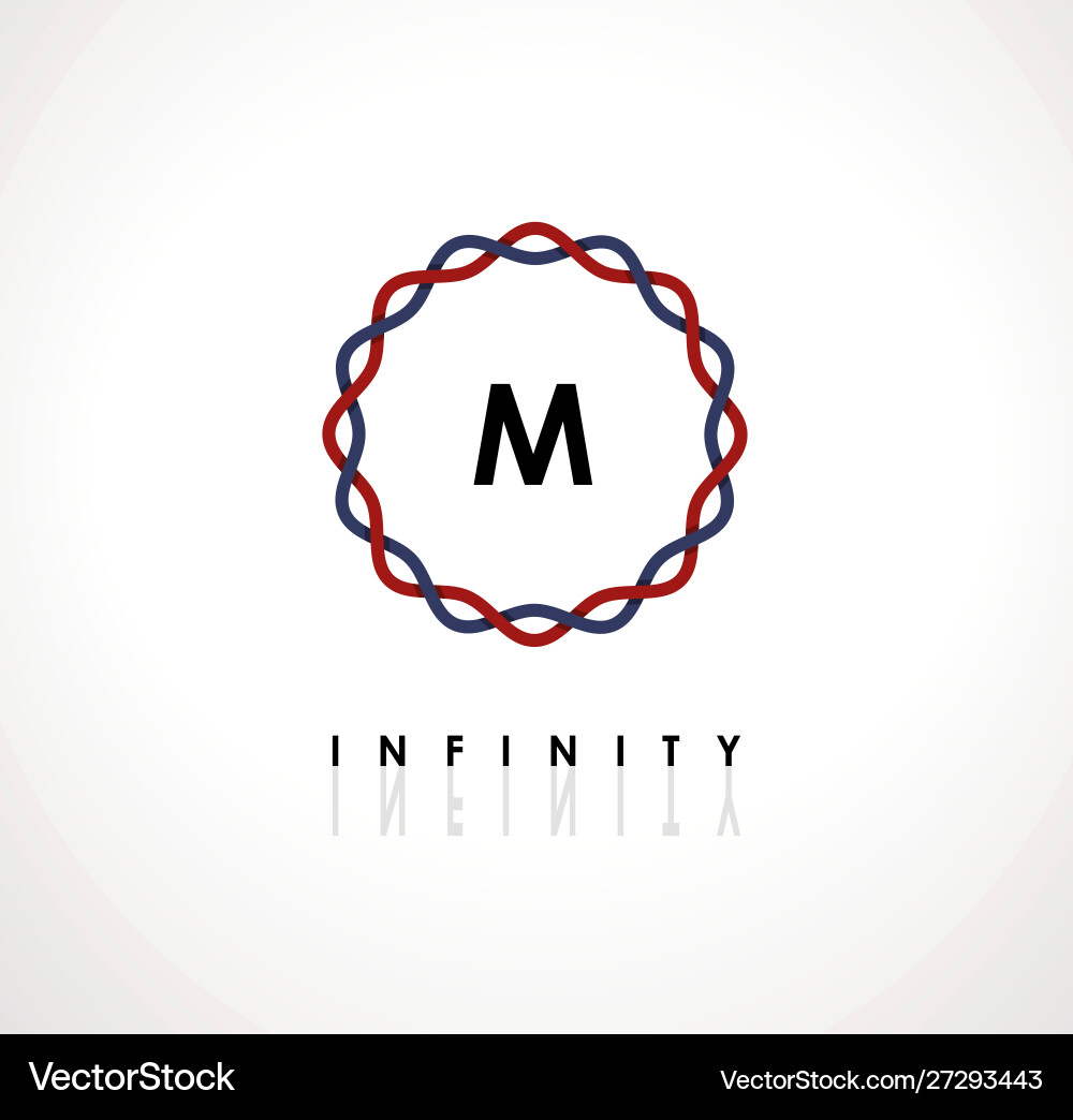 Minimalistic template for creating monograms vector image