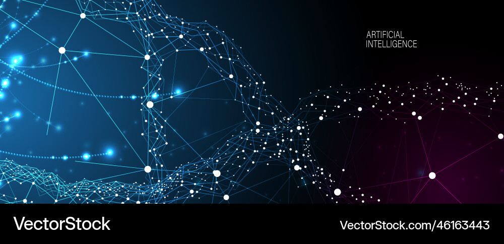 Neural network concept connected cells with links Vector Image