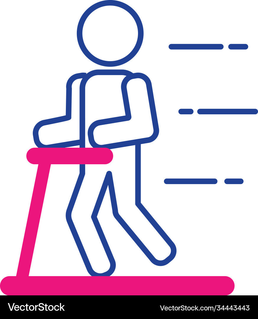 Person zu Fuß in der Maschinenlinie und füllen Stil Symbol Person zu Fuß in der Maschinenlinie und füllen Stil Symbol vektorbild