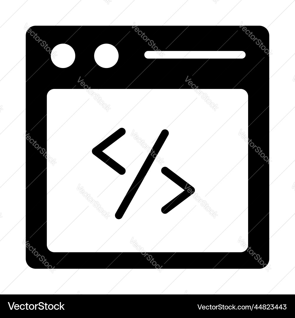 Programing icon user interface as a simple sign vector image
