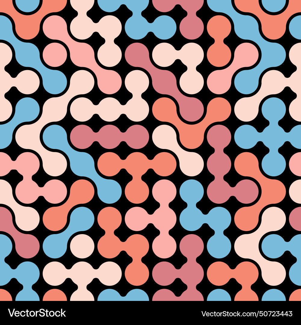 Seamless pattern abstract color composition vector image