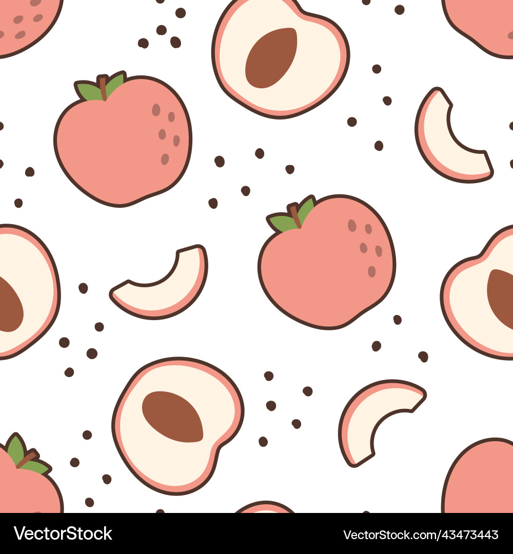 Seamless pattern with a peach abstract Vector Image