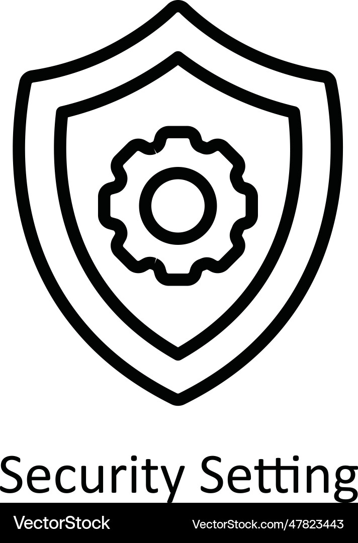 Security setting outline icon design illus Vector Image