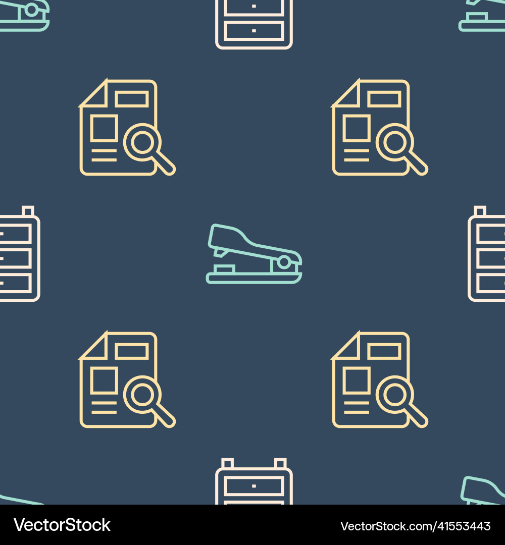 Set line archive papers drawer document Set line archive papers drawer document Vector Image