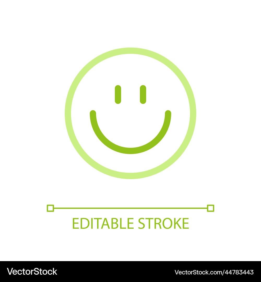 Smiling emoji pixel perfect color linear ui icon Smiling emoji pixel perfect color linear ui icon vector image