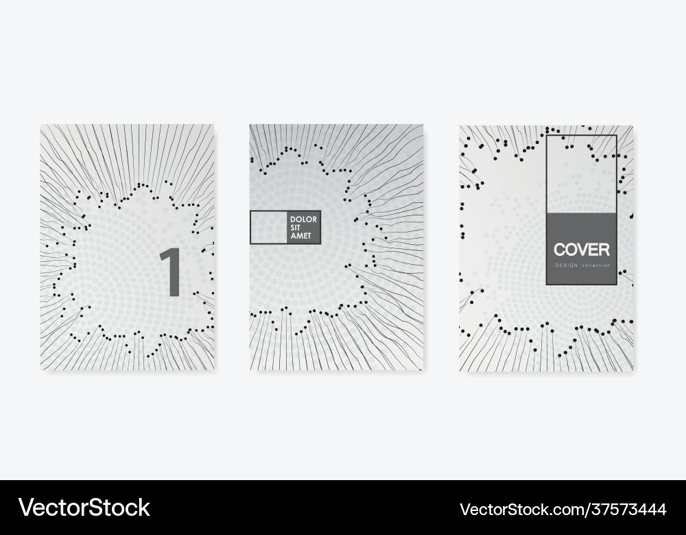 Abstract circle dots lines for paper design Vector Image