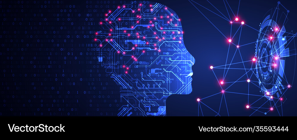 Artificial intelligence concept technology Vector Image