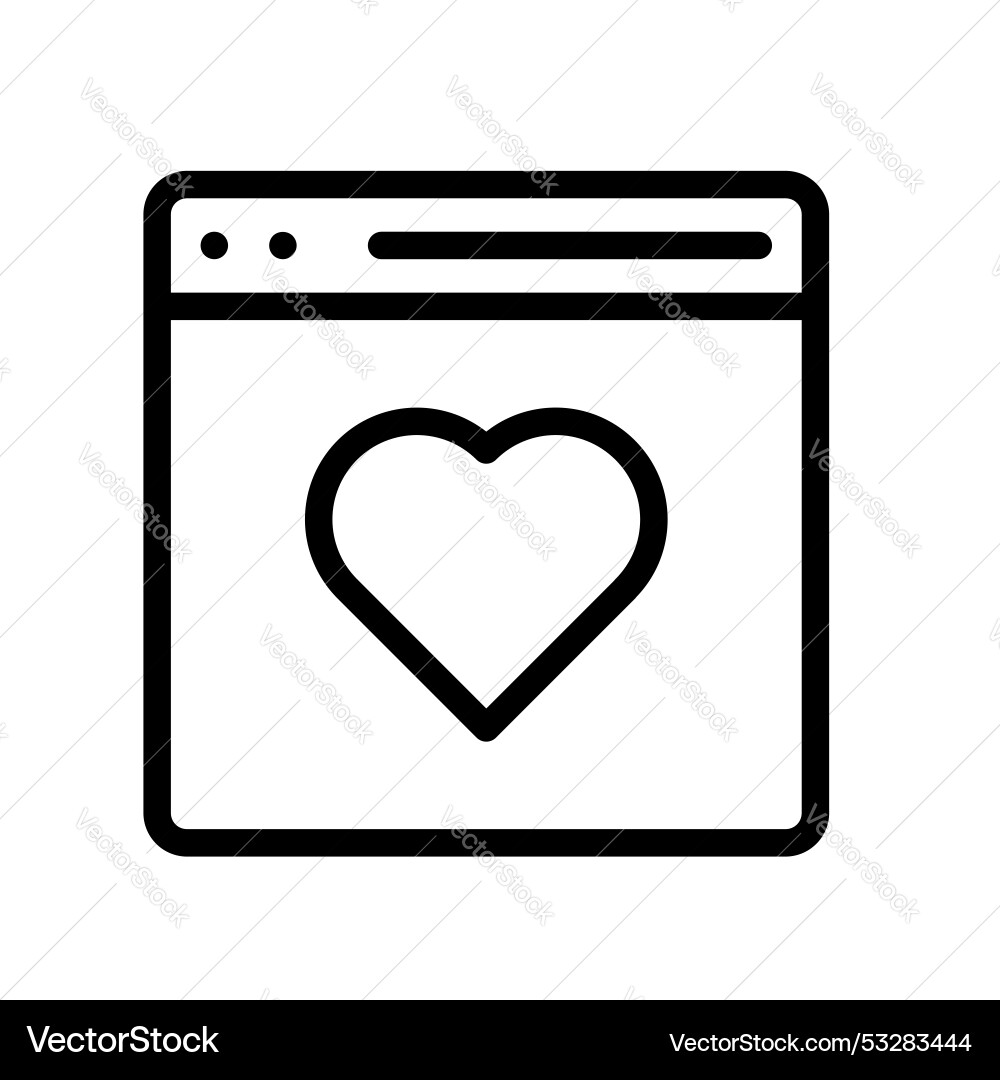 Browser icon outline style design isolated Browser icon outline style design isolated vector image
