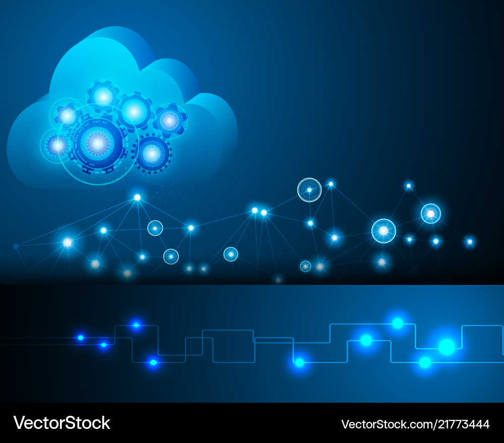 Cloud computing business transaction data network Cloud computing business transaction data network vector image