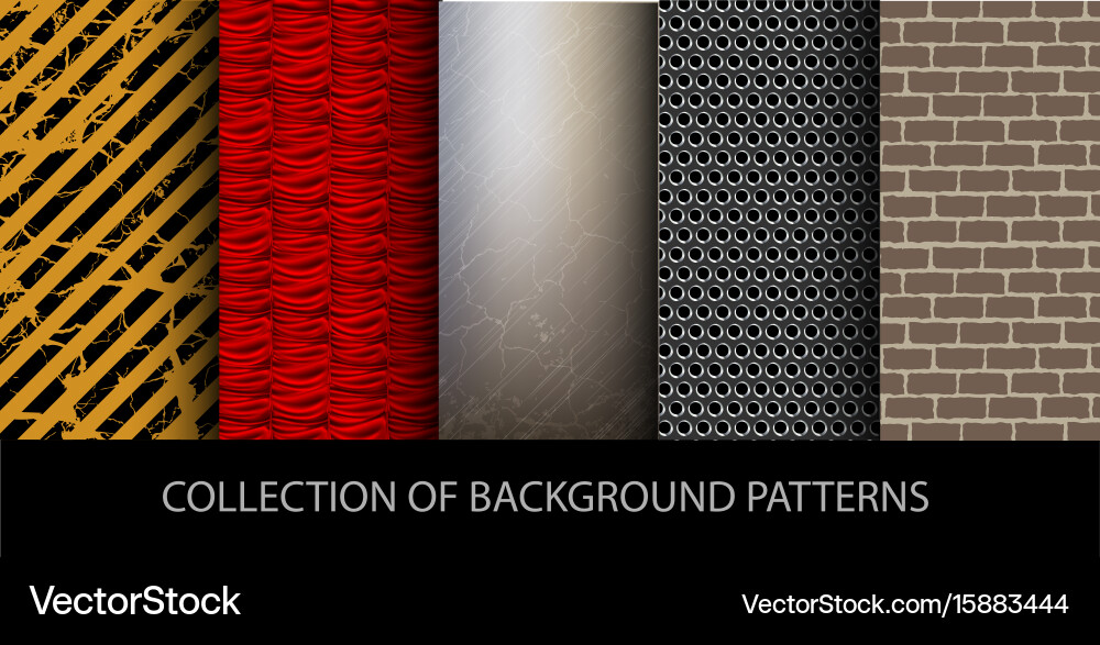 Collection set of background patterns Vector Image